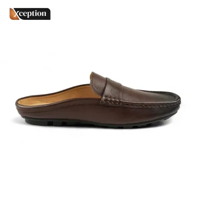 Tanned Genuine Cow Leather Half Shoe