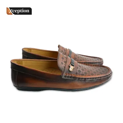 Premium Worthy Vegetable Tanned Genuine Bull Tan Leather True Moccasin Shoe