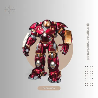 1/7 Scale Infinity Saga Series Assembled Ironman Mark 44 Hulkbuster Plastic Model Kit with LED