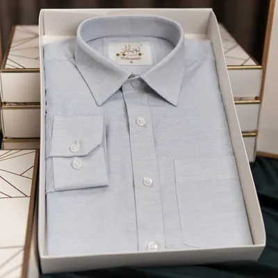 Icy Blue Cotton Shirt