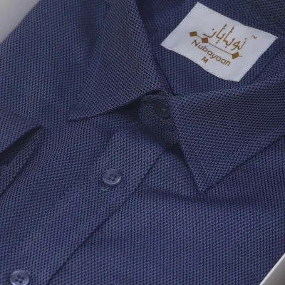 Popcorn Navy Cotton Shirt