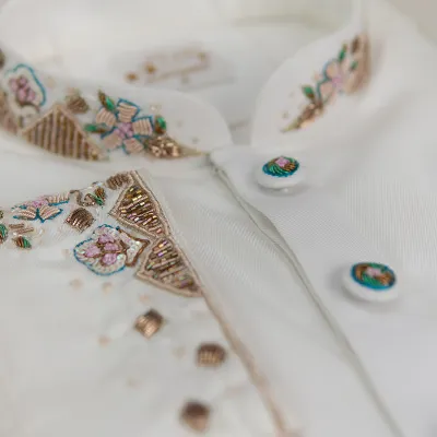 Premium White Zardozi Panjabi
