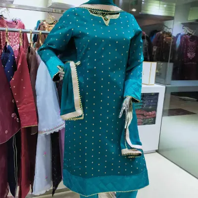 Silk Embroidered shalwar kameez