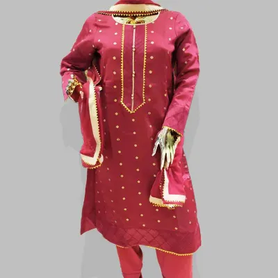 Silk Embroidered shalwar kameez