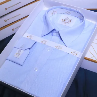 White Blue Striped Shirt