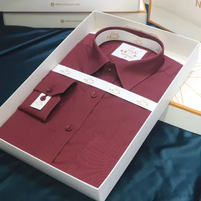 Burn Red Cotton Shirt