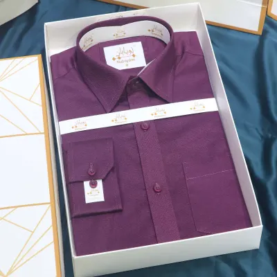 Burn Burgundy Cotton Shirt