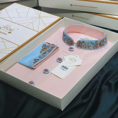 Baby Pink Zardozi Panjabi
