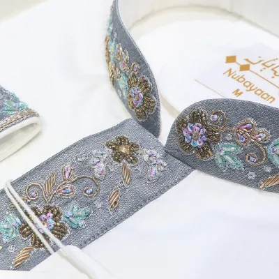 Premium White Zardozi Panjabi