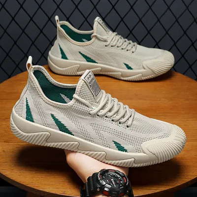 ELASTIC FLY WOVEN BREATHABLE MESH CASUAL SHOE GB-L803