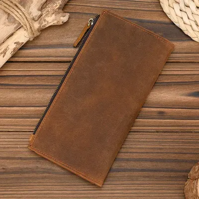 GENUINE LEATHER BIFOLD LONG WALLET GB-9325Br