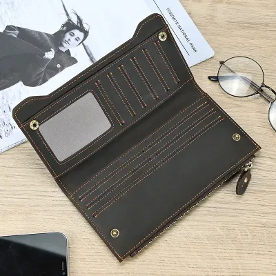 GENUINE LEATHER BIFOLD LONG WALLET GB-9325C