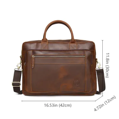 GENUINE LEATHER SPACIOUS BRIEFCASE BAG GB-ST8605C