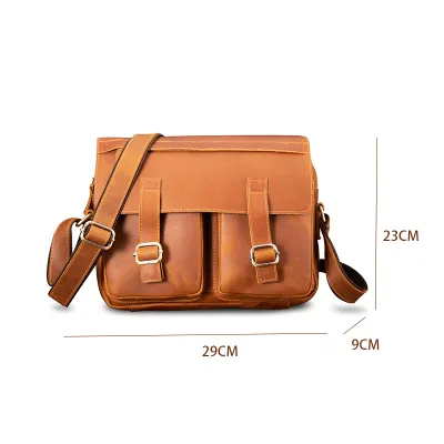 GENUINE LEATHER MESSENGER BAG GB-YL18D203Br
