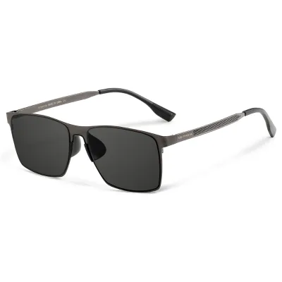 SQUARE FRAME ELASTIC STAINLESS STEEL POLARIZED SUNGLASSES GB-VD8226B