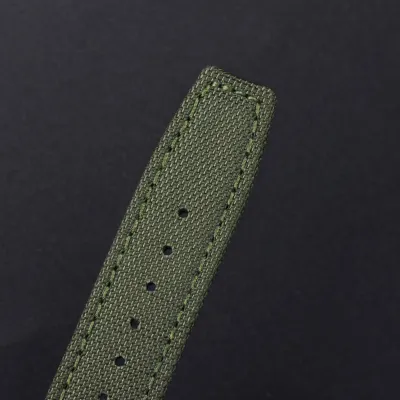 TWO LAYER CANVAS COWHIDE WATCH STRAP GB-WBF0162GrS