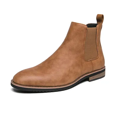 POINTED TOE CASUAL LEATHER BOOT GB-8589