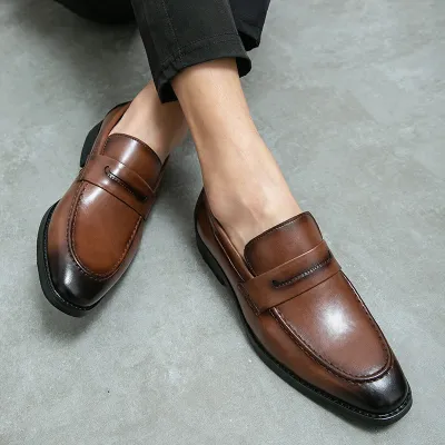 BUSINESS POINTED BRITISH COWHIDE POLISHED SHOE GB-2018