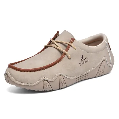 LOW-TOP TRENDY LEATHER CASUAL SHOE GB-1801