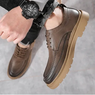 COWHIDE HAND-STITCHED CASUAL SHOE GB-5168
