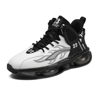 LEATHER THICK-SOLE HIGH-TOP BASKETBALL SHOE GB-8808