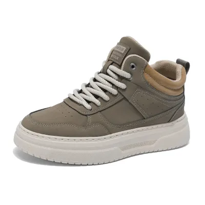 VERSATILE LEATHER HIGH-TOP SKATEBOARD SHOE GB-6902