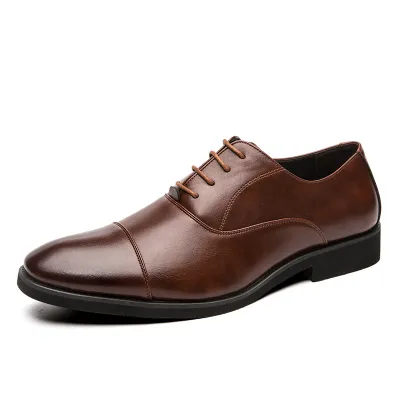 BRITISH STYLE THREE-JOINT LEATHER BUSINESS SHOE GB-5201