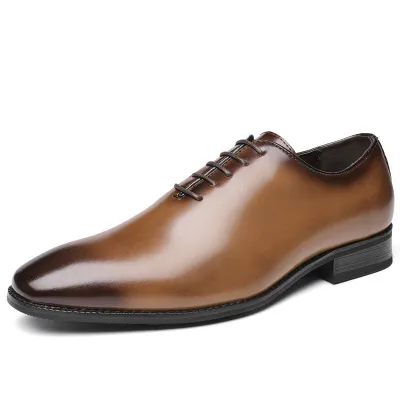 JAPANESE STYLE GENUINE LEATHER LACE-UP POINTED SHOE GB-8299