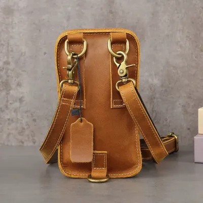 RETRO CROSSBODY GENUINE LEATHER BAG GB-YL050Br