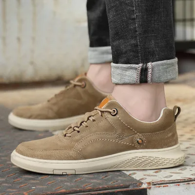 GENUINE LEATHER CASUAL COMFORTABLE NON-SLIP BREATHABLE SHOES GB-6244