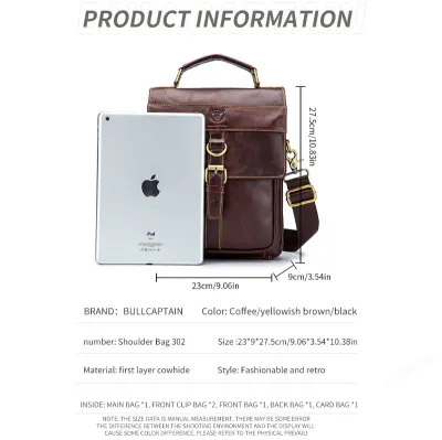 RETRO  GENUINE LEATHER BUSINESS PORTABLE BAG GB-BC0302C