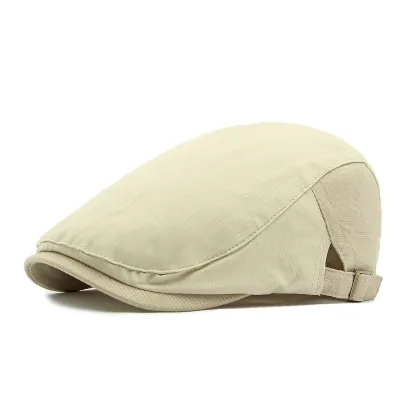 BRITISH RETRO THIN BREATHABLE DUCKBILL CAP GB-3308Beige