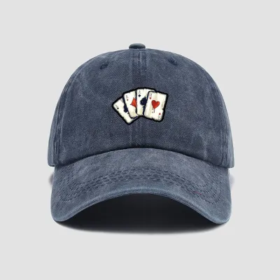 POKER RETRO BASEBALL CAP GB-9201NBL