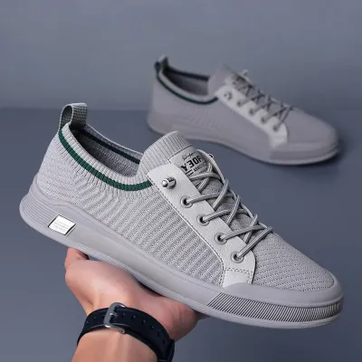 BREATHABLE FLYING WOVEN SHOES FASHIONABLE SOFT SOLE CASUAL SHOES GB-T610