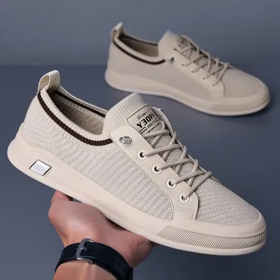 BREATHABLE FLYING WOVEN SHOES FASHIONABLE SOFT SOLE CASUAL SHOES GB-T610