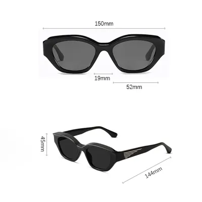 AMERICAN STYLE IRREGULAR CAT-EYE SUNGLASSES GB-6040BGY