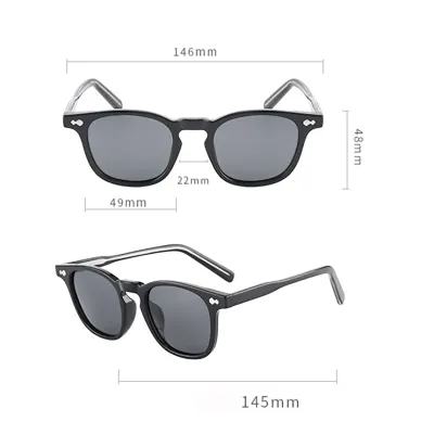 TR OVAL FRAME RETRO FASHION POLARIZED SUNGLASSES GB-A1933B
