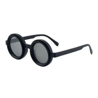 ROUND FRAME POLARIZED OUTDOOR SUN PROTECTION HIGH-END SUNGLASSES GB-8357B