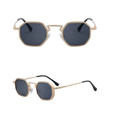 HIGH-END METAL SLINGSHOT TEMPLE SUNGLASSES GB-8283G