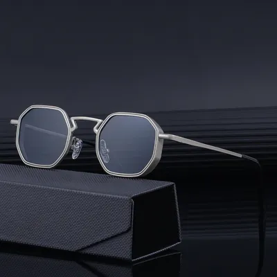HIGH-END METAL SLINGSHOT TEMPLE SUNGLASSES GB-8283s