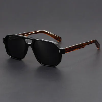 ANTI-ULTRAVIOLET RADIATION FROSTED TEXTURE AVIATOR SUNGLASSES GB-1096TORTOISE