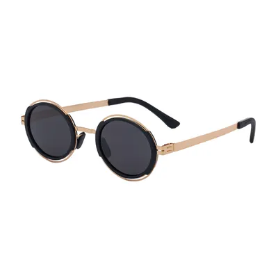 EUROPEAN FASHION ROUND FRAME POLARIZED SUNGLASS GB-8326G