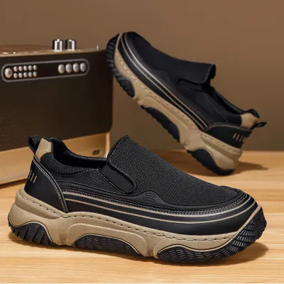 BREATHABLE SOFT LEATHER MESH CASUAL SHOE GB-5827