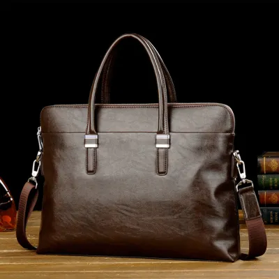 HORIZONTAL HAND-HELD BUSINESS LEATHER BAG GB-S150Br