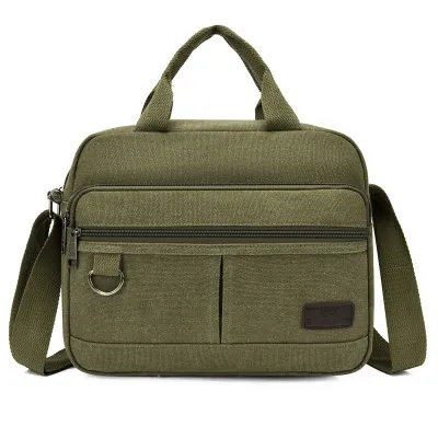 HORIZONTAL CANVAS SHOULDER BAG GB-0308Gr