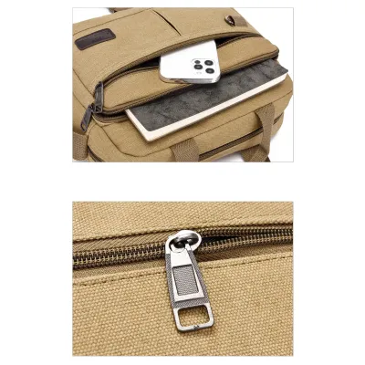 HORIZONTAL CANVAS SHOULDER BAG GB-0308Kh