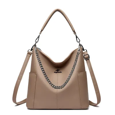LARGE CAPACITY FASHIONABLE GENUINE LEATHER WOMEN'S BAG GB-B801Kh 