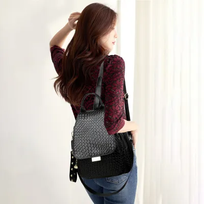 MULTI-PURPOSE WITH LARGE COVER  TRAVEL WOMEN'S BACKPACK GB-W201BWOVEN
