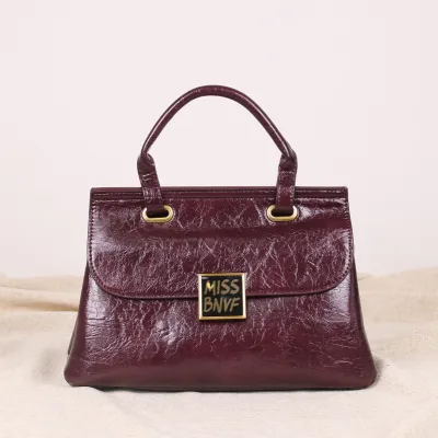 HIGH-QUALITY TEXTURED WAXED LEATHER WOMEN'S BAG GB-0737R