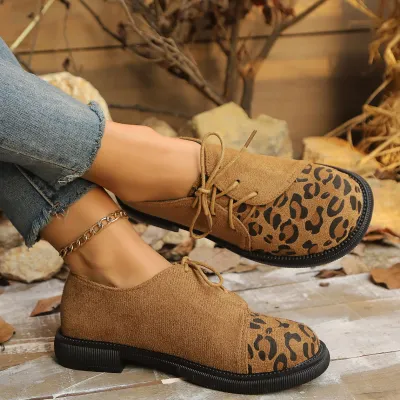BRITISH STYLE LARGE SIZE CROSS STRAP WOMEN'S  LOAFERS  GB-0A12